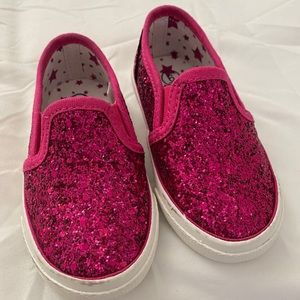 Toddler Pink Sparkle Slip-on Shoes